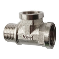 Трійник латунний нікель/профі 1/2