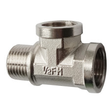 Трійник латунний нікель/профі 1/2