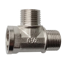 Трійник латунний нікель/профі 1/2