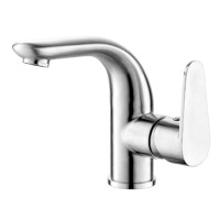 Змішувач для умивальника литий гусак НЕРЖ. Ø35 WEZER INX1A-04 1/10