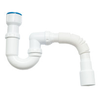 Сифон для пісуара Ø40 прямотічний з гофротрубою Ø40х40/50 UNICORN K320 1/45