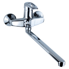 Змішувач для ванни гусак прямий 350мм дивертор вбудований KM Ø35 AQUATICA KM-2C233C