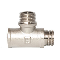 Трійник латунний різьб.редукційний 1/2