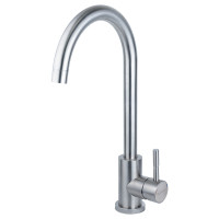 Змішувач для кухні НЕРЖ. гусак вухо гайка KT Ø35 AQUATICA KT-4B170P