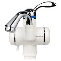 Проточний водонагрівач LZ 3.0кВт 0,4-5 бар умивальник гусак вигнутий гайка AQUATICA LZ-5A111W