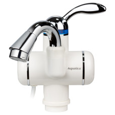 Проточний водонагрівач LZ 3.0кВт 0,4-5 бар умивальник гусак вигнутий гайка AQUATICA LZ-5A111W