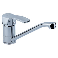 Смеситель для кухни гусак прямой 250мм гайка MD Ø40 AQUATICA MD-1B241C