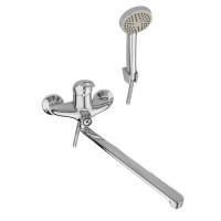 Змішувач для ванної картр. перем довгий плоский гусак Ø40 WEZER NHK7-B048 1/10