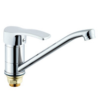 Змішувач для кухні однорукий довгий гусак лат.корпус гайка Ø40 WEZER PED4-A279 1/10