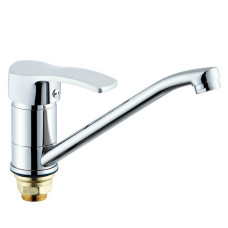 Змішувач для кухні однорукий довгий гусак лат.корпус гайка Ø40 WEZER PED4-A279 1/10