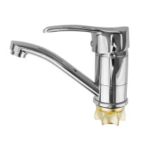 Змішувач для кухні однорукий короткий гусак лат.корпус гайка Ø40 WEZER PED4-B279 1/10