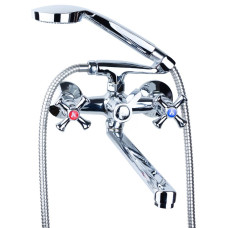 Змішувач для ванни гусак прямий 350мм дивертор вбудований картриджний PL 1/2