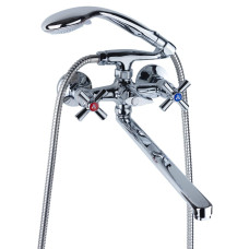 Змішувач для ванни гусак прямий 350мм дивертор вбудований картриджний PM 1/2