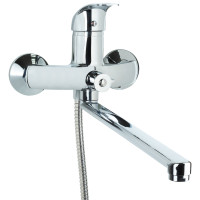 Змішувач для ванни гусак прямий 350мм дивертор вбудований картриджний SD Ø40 TAU SD-2C243C