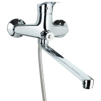 Змішувач для ванни гусак прямий 350мм дивертор вбудований картриджний SE Ø40 TAU SE-2C245C