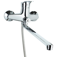 Змішувач для ванни гусак прямий 350мм дивертор вбудований картриджний SE Ø40 TAU SE-2C245C