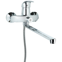 Змішувач для ванни гусак прямий 350мм дивертор вбудований картриджний SL Ø40 TAU SL-2C243C