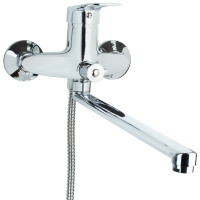 Змішувач для ванни гусак прямий 350 мм дивертор вбудований картриджний SM Ø40 TAU SM-2C244C