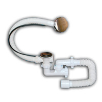 Сифон-автомат для ванны нерж. выпуск 1 1/2