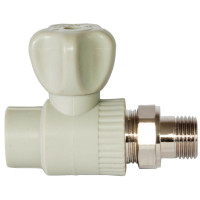 Кран кульовий PPR радіаторний прямий Ø25 х 3/4