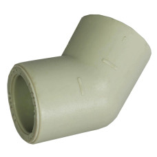 Кутник PPR Ø90 х 45* Tebo сірий 1/12