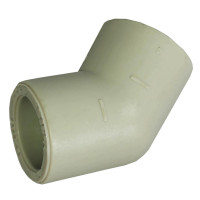 Кутник PPR Ø25 х 45* Tebo сірий 50/400