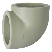 Кутник PPR Ø32 х 90* Tebo сірий 20/160