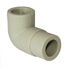 Кутник PPR перехідний Ø25 х 90* ВЗ Tebo сірий 30/300