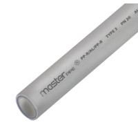 Труба PPR з алюм.фольгою PPR-AL-PPR Ø110  TEBO сіра 4/4 м