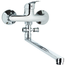 Змішувач для ванни гусак прямий 350 мм дивертор винесений картриджний TN Ø35 TAU TN-3C242C