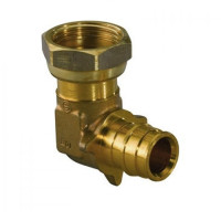 1047879 Коліно латунь Q&E 90° з накидною гайкою Ø16 х 1/2