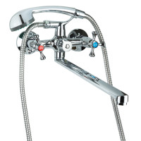 Змішувач для ванни гусак прямий 350 мм дивертор вбудований картриджний VN 1/2