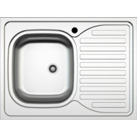 Мийка прямокутна накладна ліва 600 х 800 х 140 Asil Krom 0,4 1/20