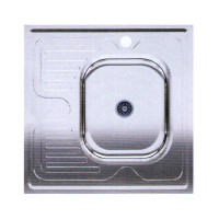 Мийка квадратна накладна права 600 х 600 х 150 Asil Krom 0,4 1/20