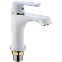 F1031 Змішувач для умивальника гайка білий/хром Ø35 FRAP 1/10