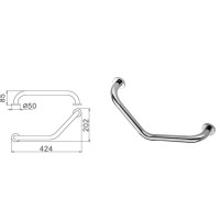 Поручень настінний хром 45см Frap F1717 1/20