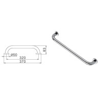 Поручень настінний хром 38cм Frap F1718 1/20