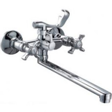 F2124 Змішувач буксовий для ванни довгий гусак перемикач карт. FRAP 1/10