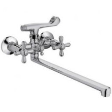 F2125 Змішувач буксовий для ванни довгий гусак перемикач шар. FRAP 1/10