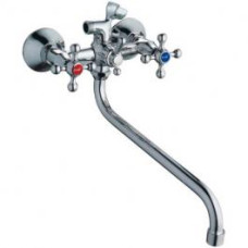 F2208 Змішувач буксовий для ванни круглий довгий гусак перемикач шар. FRAP 1/10