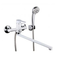 F2241 Змішувач для ванни довгий гусак білий/хром Ø35 FRAP 1/10