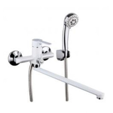 F2241 Змішувач для ванни довгий гусак білий/хром Ø35 FRAP 1/10