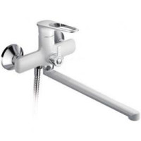 F2249 Змішувач для ванни довгий гусак білий/хром Ø35 FRAP 1/10