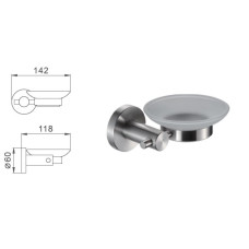 Мильниця/скло з тримачем нержавіюча сталь Frap F30102 1/20