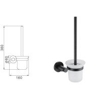 Йоржик настінний чорний/нержавіюча сталь Frap F30210 1/15