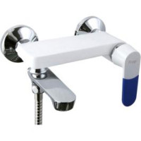 F3234 Змішувач для ванни литий поворотний короткий гусак білий/хром Ø35 FRAP 1/10