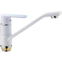 F4931 Смеситель для кухни длинный гусак гайка белый/хром Ø35 FRAP 1/10