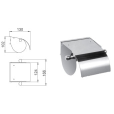 Тримач для туалетного паперу хром Frap F501 1/20