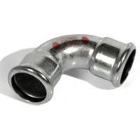 381088900 Коліно сталеве Ø88,9 90° ВВ оцинковане опалення STEELPRES® RM