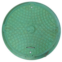 Люк полімерний 1,5т зелений без замка  р. 560/730